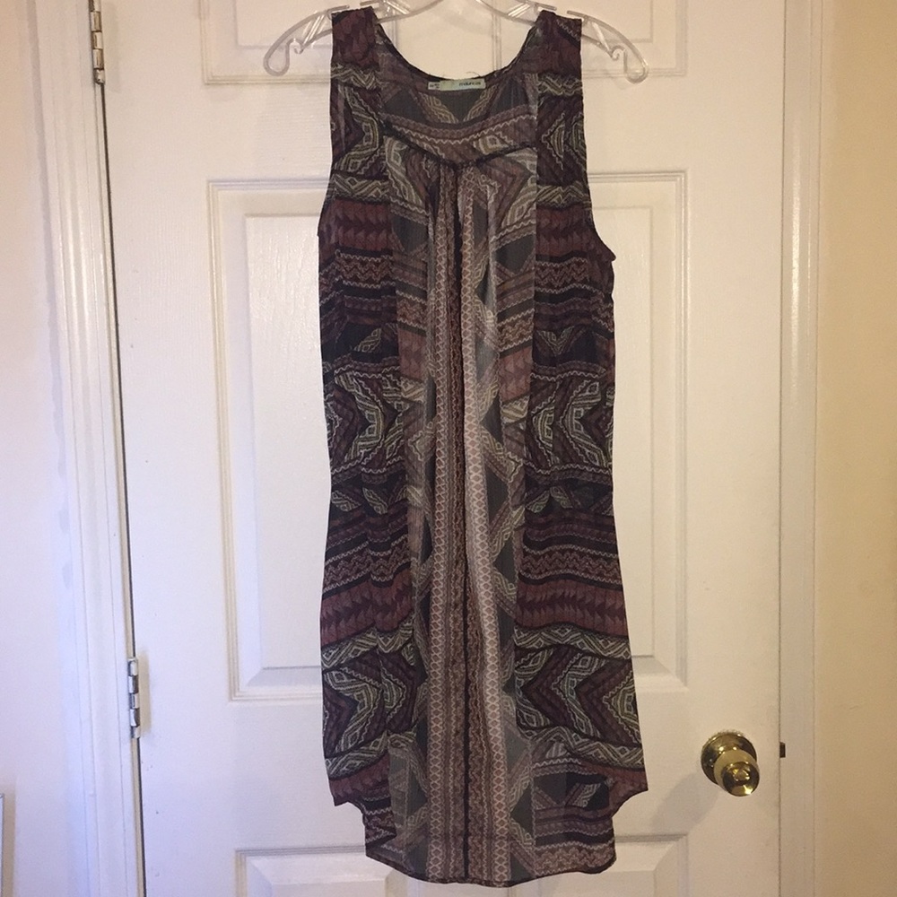 Sheer sleeveless duster